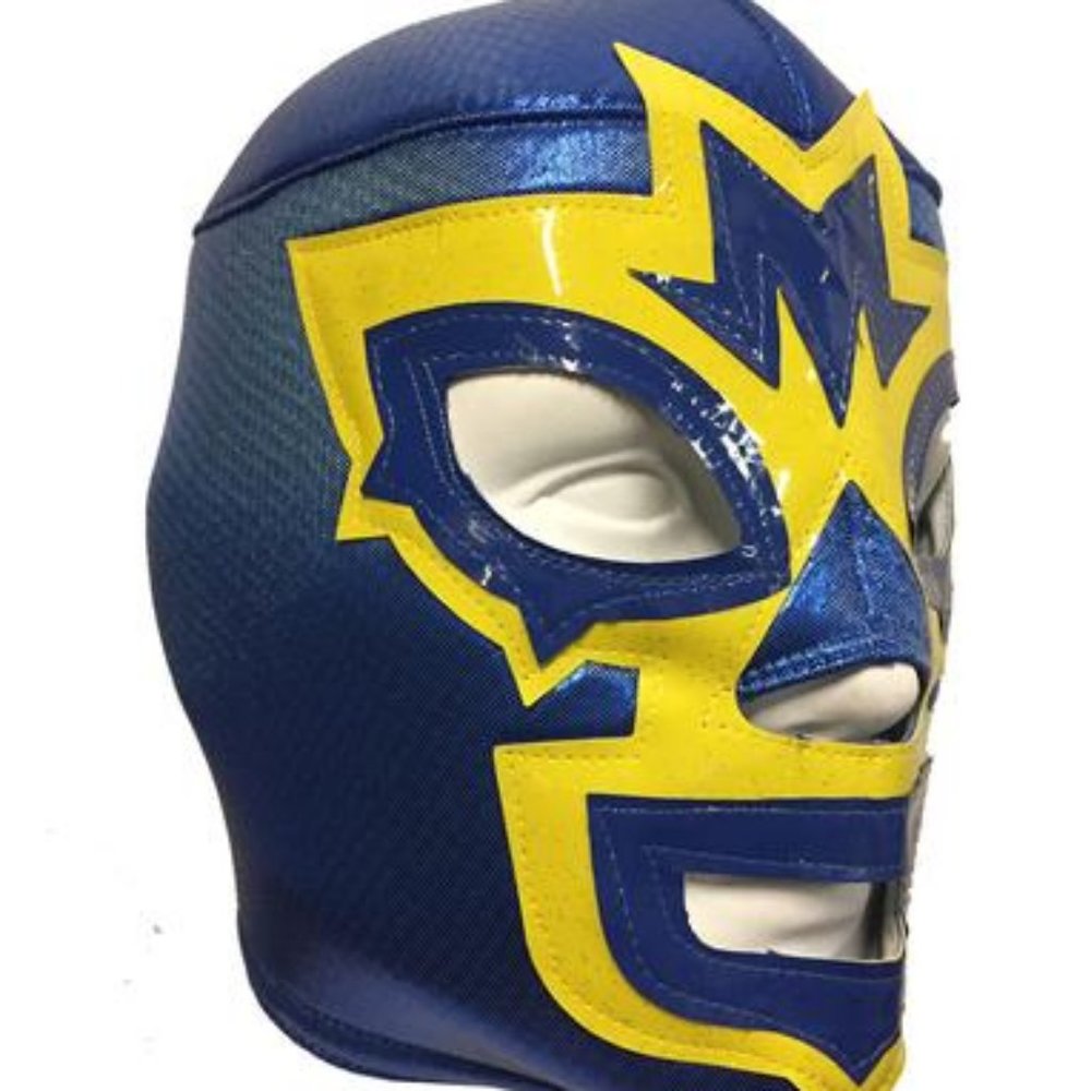 Lucha Libre/Wrestling Mask - Blue/Yellow - Pro Fit
